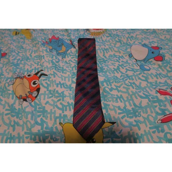 Custom Ermenegildo Zegna Tie Made for Heart Vacular Institute Striped Silk Italy - Picture 6 of 6